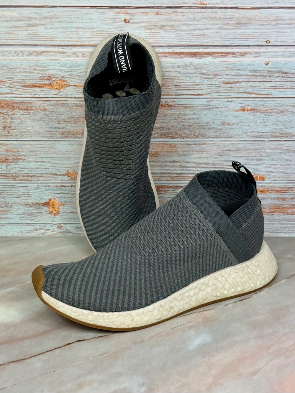 Adidas NMD CS2 Prime Knit Slip-on in Grey/Gum Men’s size 10